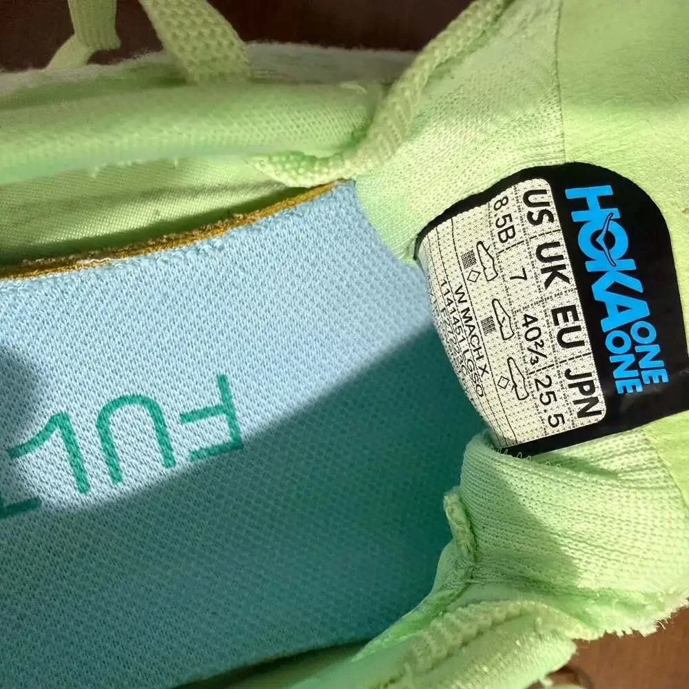 Hoka One One Women's Mach X Lime Glow Running Shoes Size 8.5B